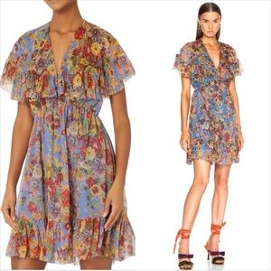 ZIMMERMANN Lovelorn Silk Moni Floral Dress SZ 1 US 4 S